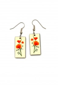 California Poppy Earrings